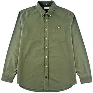 Taylor Stitch The Jack Everyday Slim Oxford Shirt Men's 42 L Green Embroidered